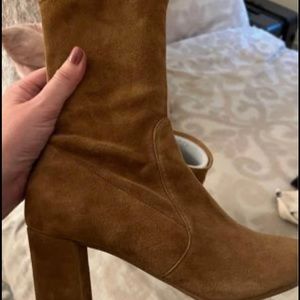 Stuart Weitzman tan suede boots